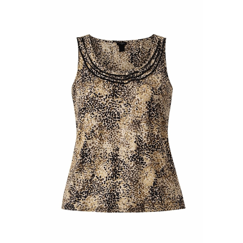 Ann Taylor Animal Print Sleeveless top XL Work wear business casual (a55)